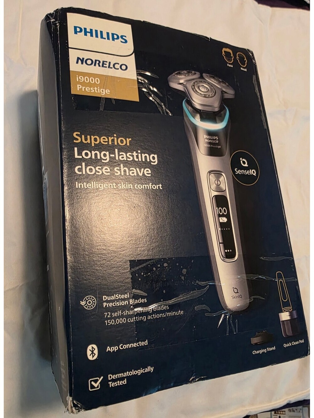 Philips Norelco i9000 Prestige Electric Shaver with DualSteel Precision Blades,